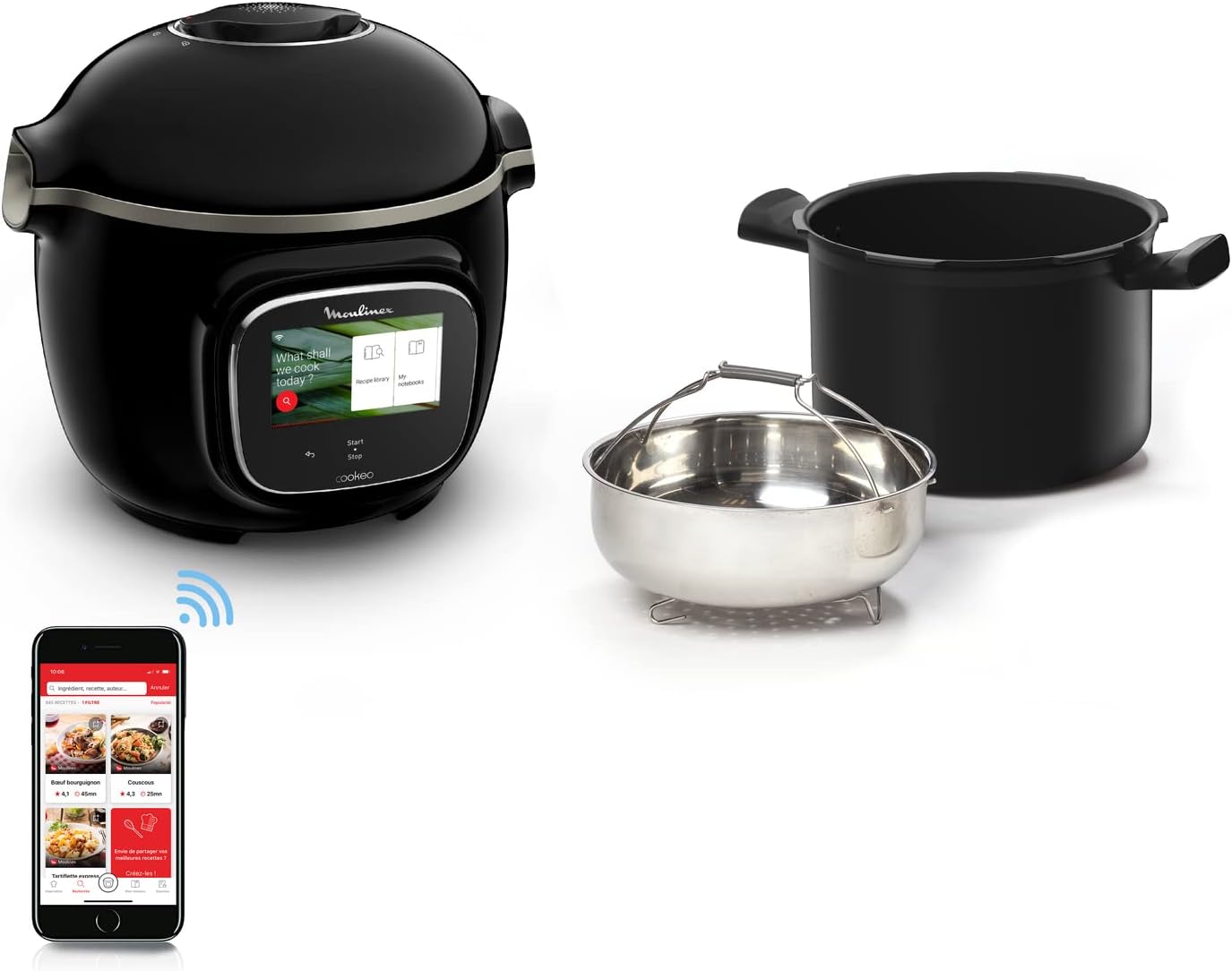 358d7c27-c9cf-5d7c-acdb-22e92ab7d8aa.jpg Multicuiseur intelligent Moulinex Cookeo Touch Wifi - 6L, écran tactile, recettes intégrées – Image 1
