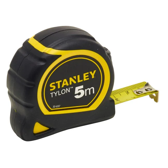 84deee31-32c7-5e53-81d4-59257954daaf.webp Mètre ruban Stanley Tylon 5 m x 25 mm bi-matière anti-chocs – Image 1